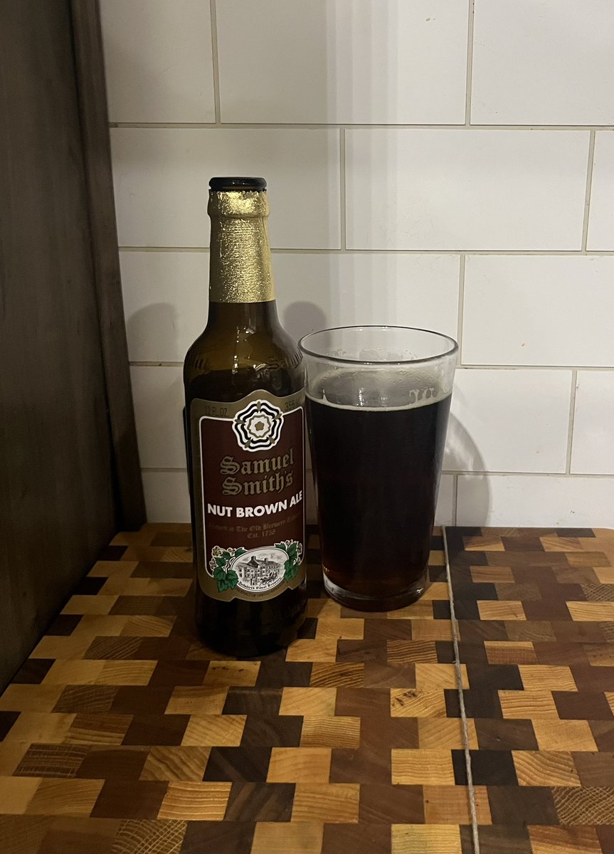 New proud owner of a case-ish of Samuel smiths nut brown ale 🍺
