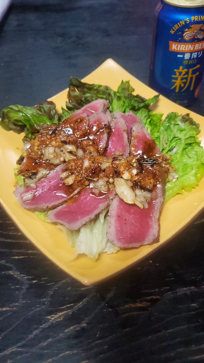 LOFTTERU2's tweet photo. #おうちごはん
#ローストビーフ
#ロースト��ーフサンド
#KIRIN一番搾り糖質０ https://t.co/MRdAQYZjQu