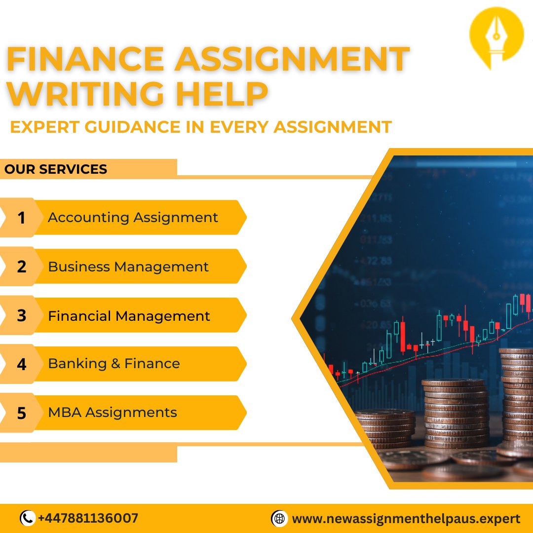 NewAssignmentH1's tweet image. Why Choose New Assignment Help for Finance Assignments?

✦ Expert Finance Professionals
✦ 100% Original &amp;amp; Plagiarism-Free Content
✦ On-Time Delivery
✦ Affordable and Student-Friendly Pricing
✦ Round-the-Clock Support
#Financeassignmenthelp #financeexpert  #FinanceStudents