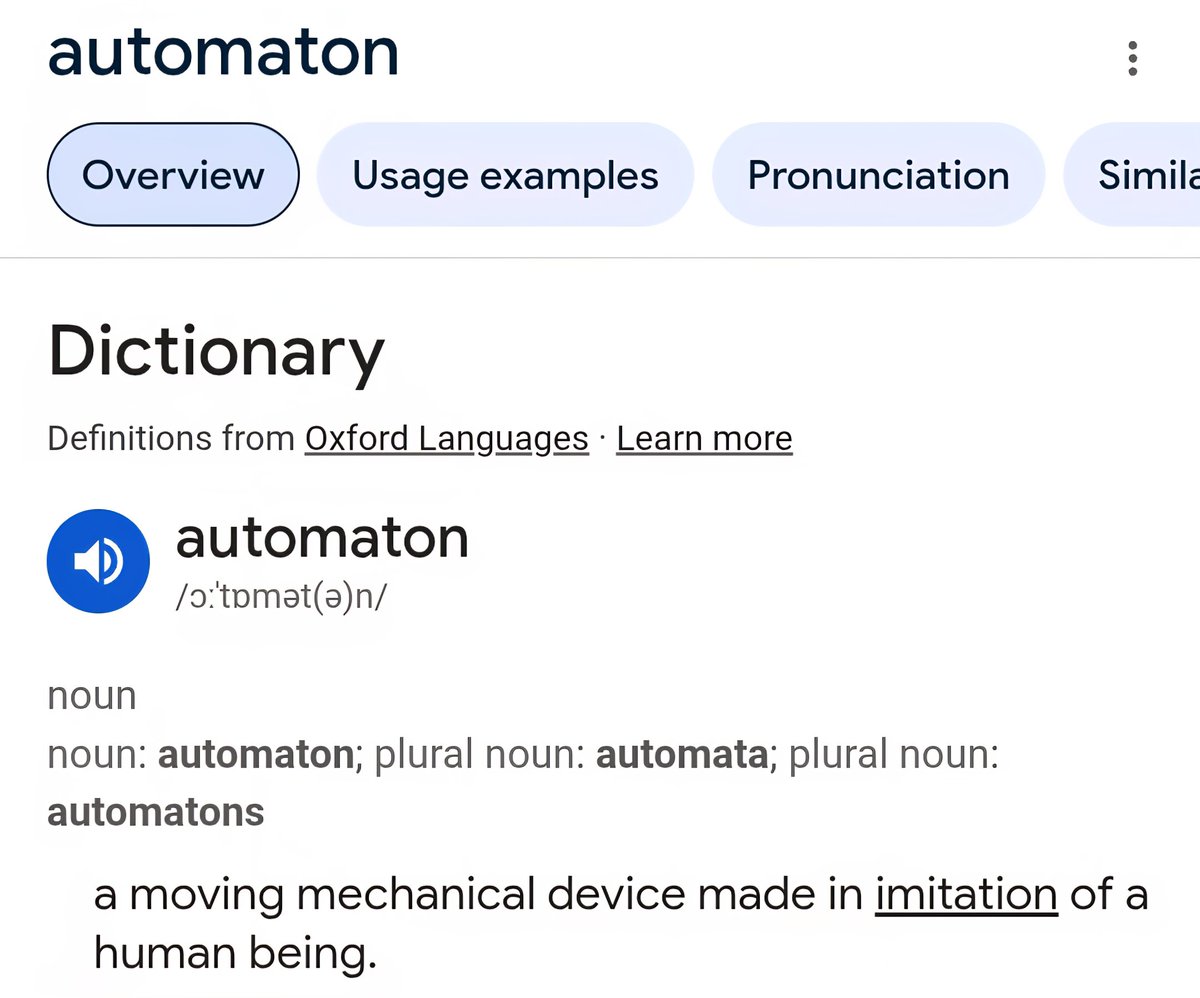 Automaton 🤖 

Kasongo is not a real human, he is a programmed bot I swear.

Najua hamuamini the possibility, mnadhani ni jaba, lakini mtashangaa with time walai ⏲️ 

🇰🇪☝️🇰🇪