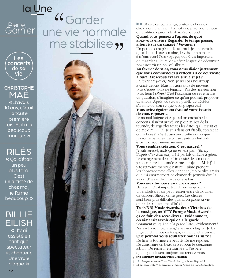 Interview de #PierreGarnier pour #télé7Jours