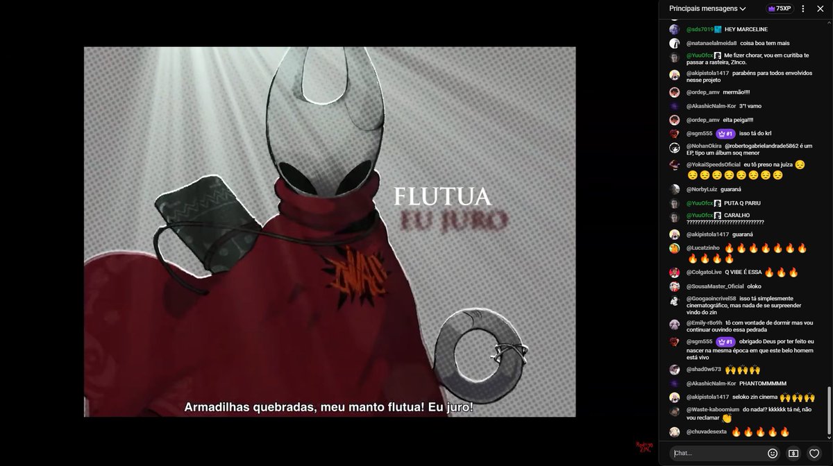 Obrigado, Zinco.
Poderei ir dormir nas alturas dos céus, pós essas obras de artes.

Amei tudo, tudo! 
Mas O Primeiro Ato me pegou, pprt.

A R T I S T A

Mano ''Rafix'', Taka e WB, Luan, Maker e And1, e principalmente você, <a href="/RodrigoZinChato/">Rodrigo Zin 🧵 HORNET (EP)</a> estão de parabéns, de verdade.