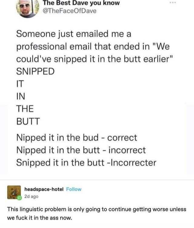 We've got to snip this in the butt now ✂️