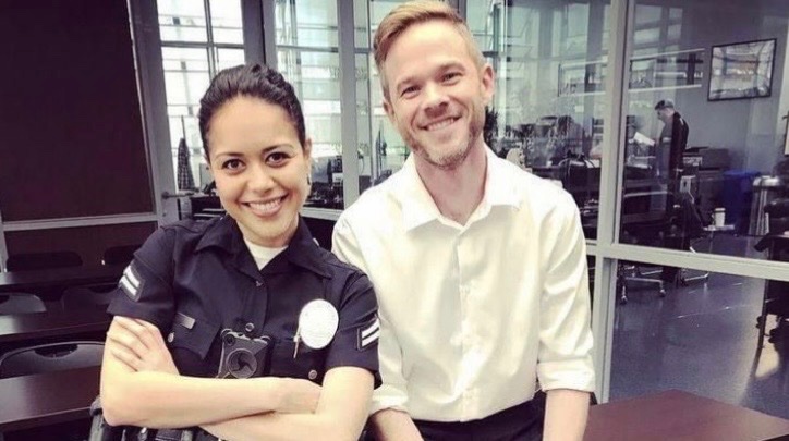 Jamie9249132055's tweet image. BTS photos of Shawn Ashmore and Alyssa Diaz (Wopez-The Rookie)