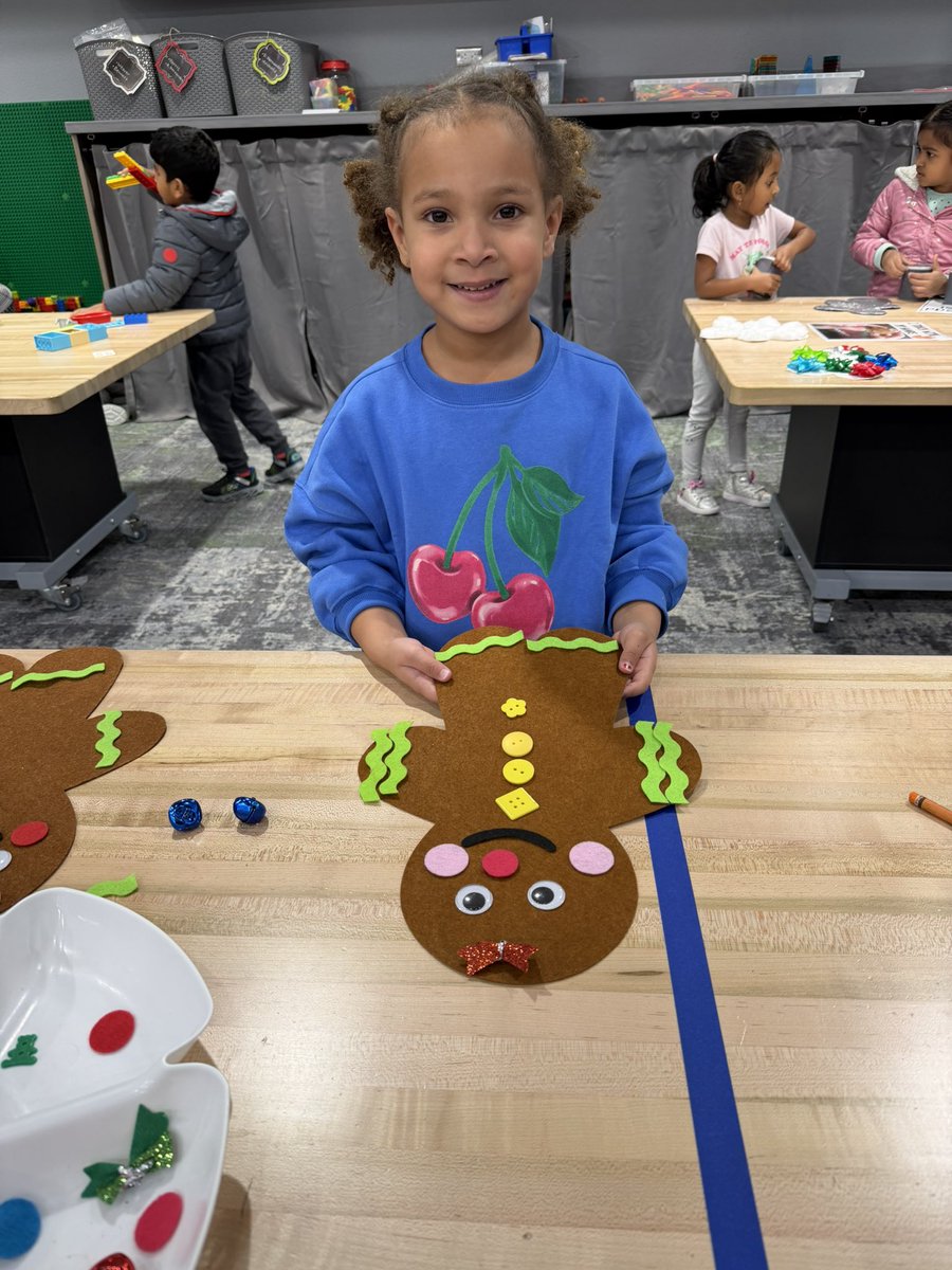 Our preschoolers had a blast decorating gingerbread men in the Library Makerspace after reading The Gingerbread Boy! 🍪📚
This hands-on activity builds fine motor skills, creativity, early literacy connections, and confidence through imaginative play. 🍬✨ <a href="/PISDCalhoun/">Calhoun Early Childhood School</a>