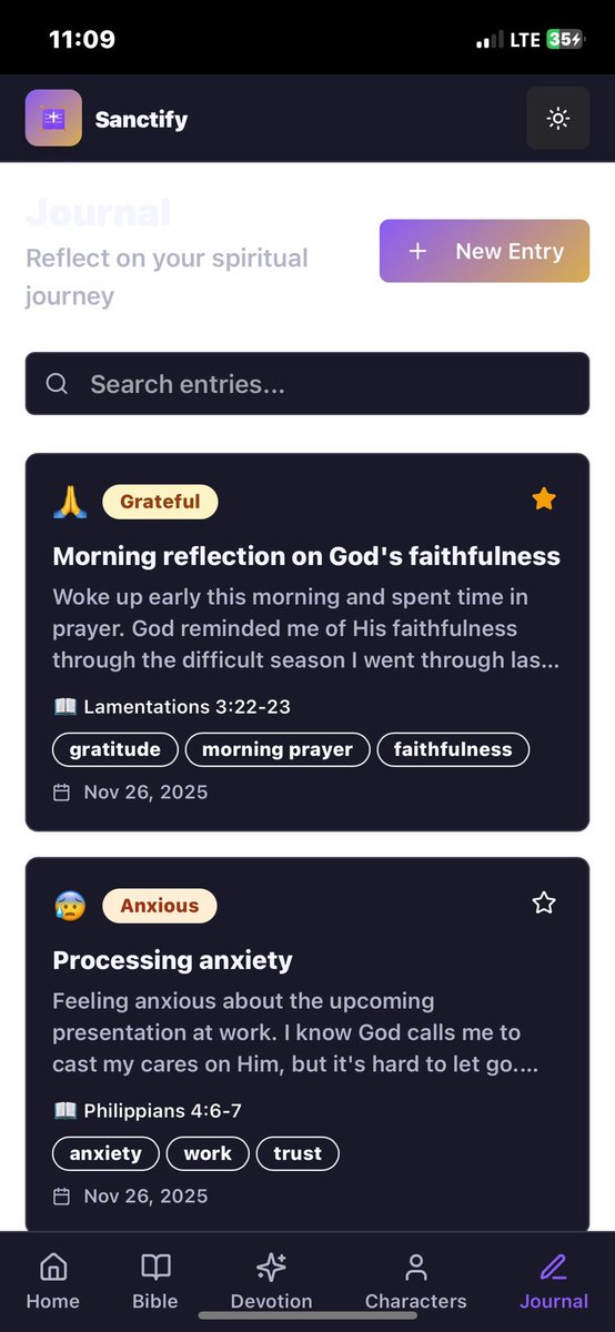 Sanctify reminds you to get in the Word for real.📖
Daily devotionals, clean Bible reading, prayer points &amp; a journal that actually keeps you grounded.
No noise. No drama. Just faith, discipline &amp; clarity.
Modern app. Eternal truth. sanctify-958bf086.base44.app
#Sanctify #BibleApp