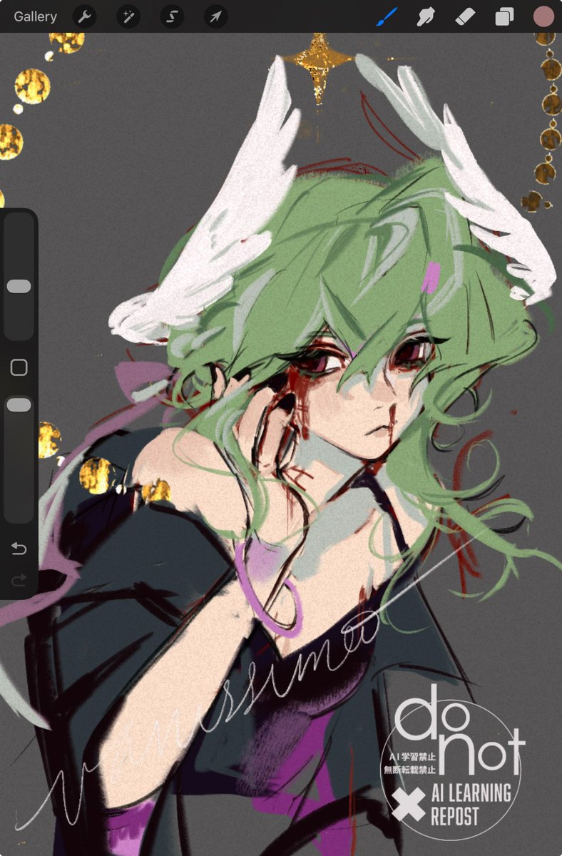 Long time no see! Brush testing of my oc brought me out of my art block 🤗