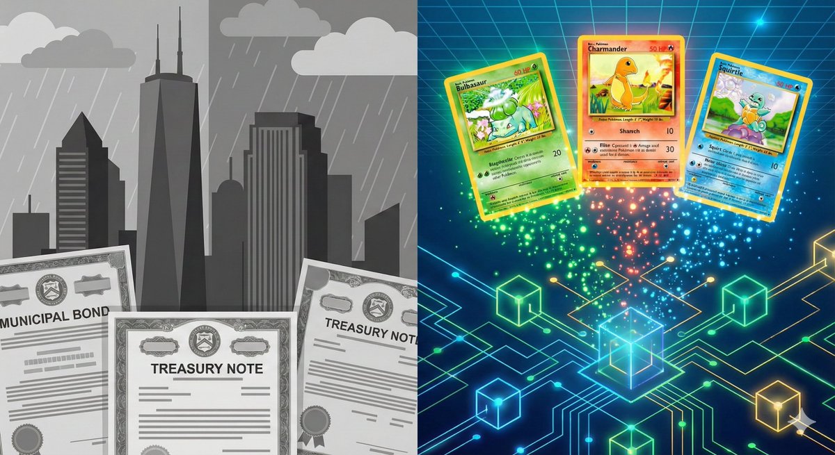CATCHEEZzz's tweet photo. Everyone's talking about tokenizing buildings and bonds. 🏢📜

But what about the cultural assets we grew up with? We're putting the original Pokédex on-chain.

The most iconic RWAs are finally getting the liquidity they deserve. 🃏⚡️ #catcheez #RWAs https://t.co/BOfbrvxqON