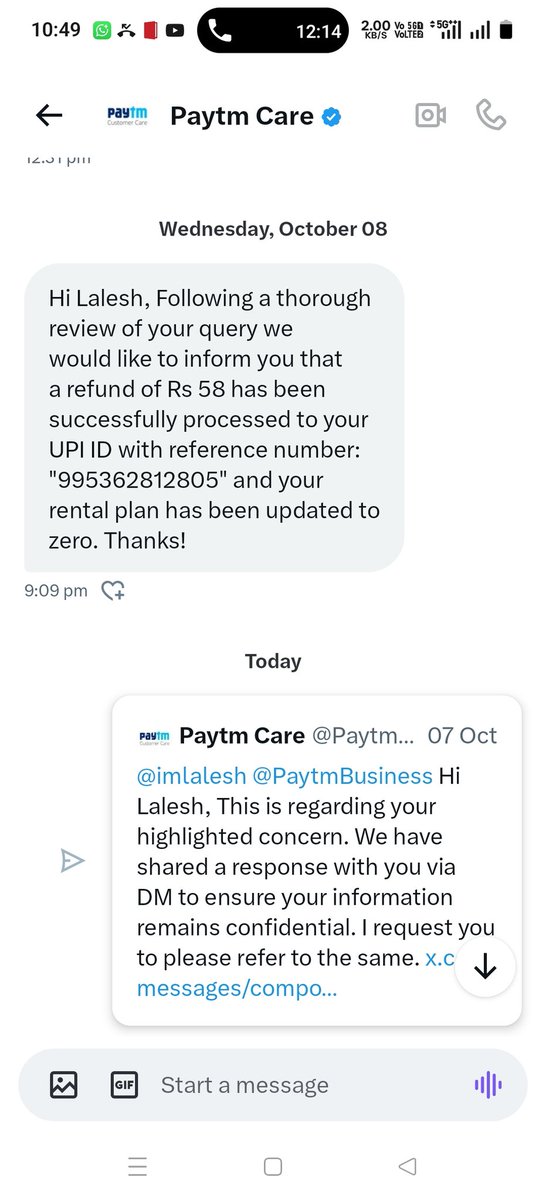 imlalesh's tweet photo. @PaytmBusiness @Paytmcare @vijayshekhar https://t.co/4tJKhhPiBs