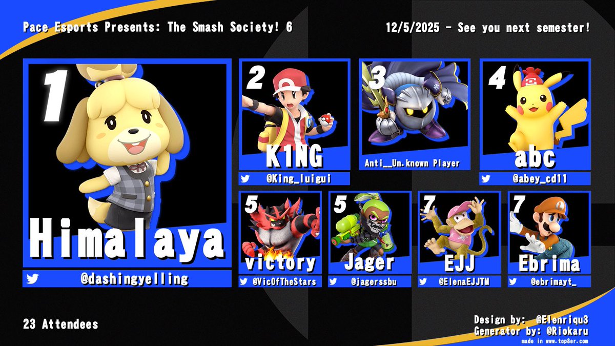 Pace Esports Club Presents: The Smash Society! tweet media