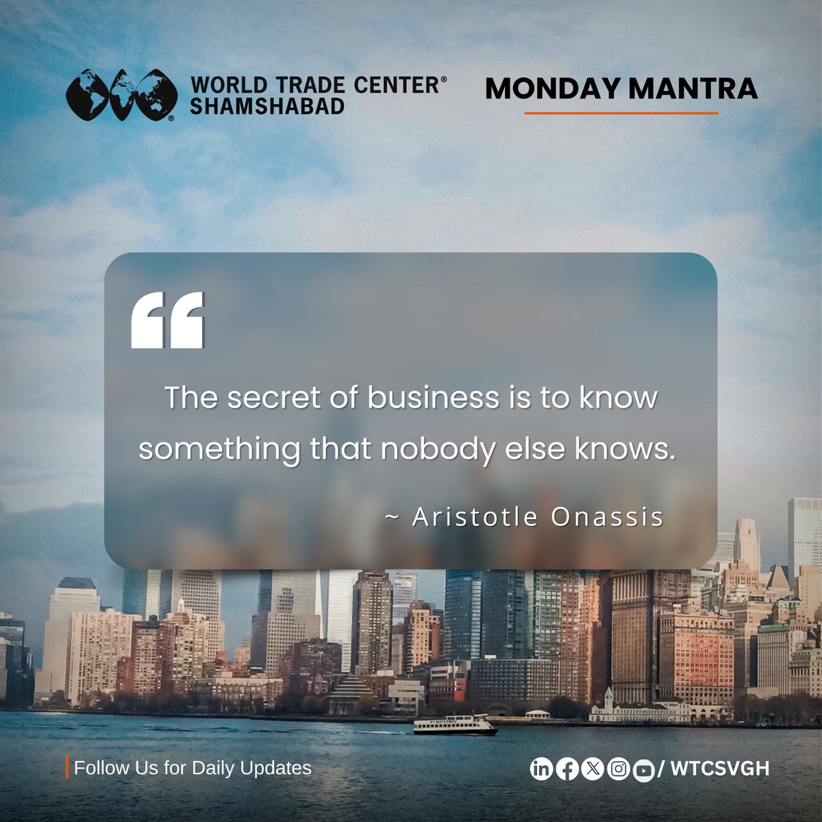 wtcsvgh's tweet photo. In business, having unique knowledge or insights sets you apart from the competition. The real secret is what you know that others don’t.
#MondayMantra #BusinessTips #TradeSecrets #StayUnique #Motivation https://t.co/dOw6Fjd9kJ