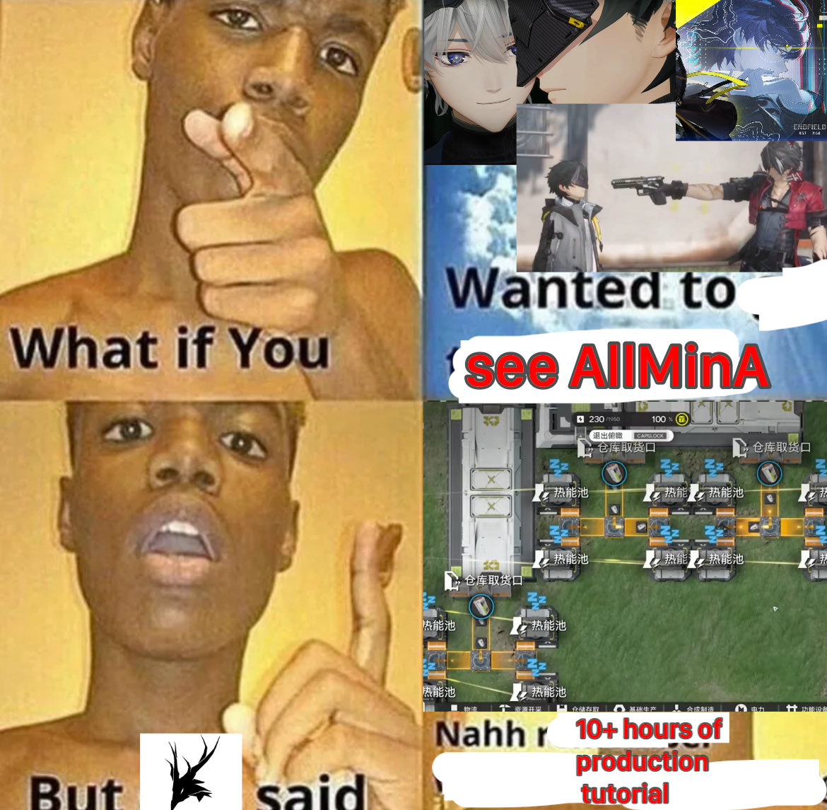 Endfield in the nutshell /lovingly 

Making us work for our yaoi