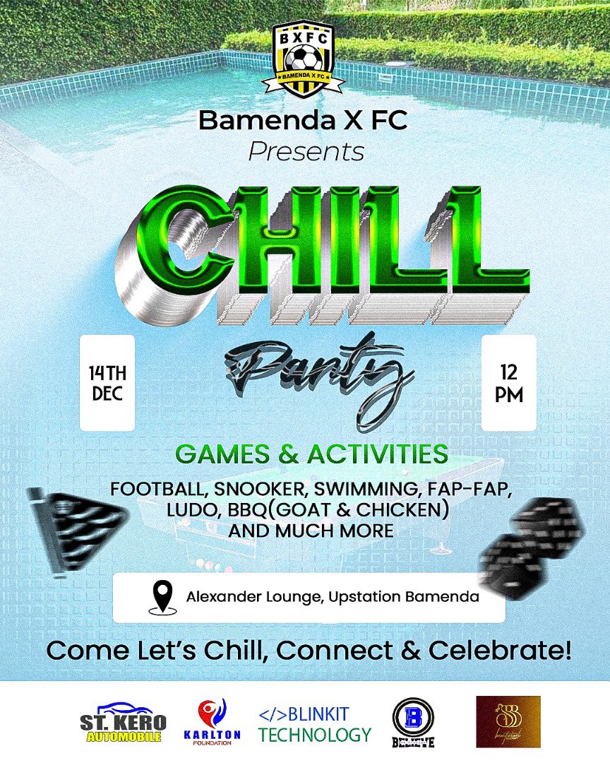 Come and have fun with us. 
You are welcomed 
#BxfcChillParty