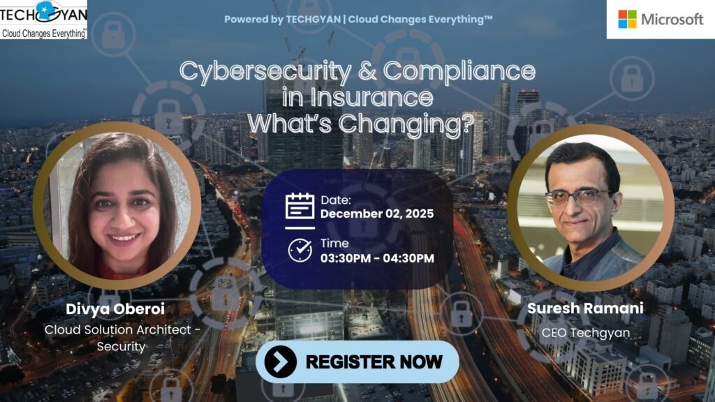 📷 Attention Insurance Leaders &amp; Compliance Professionals!
Join the upcoming episode of #CloudChangesEverything pod cast 

📷 Date: 10 December 2025 | 📷 Time: 3:30 PM to 4:30 PM IST Register  :  techgyan.in/cybersecurity-…