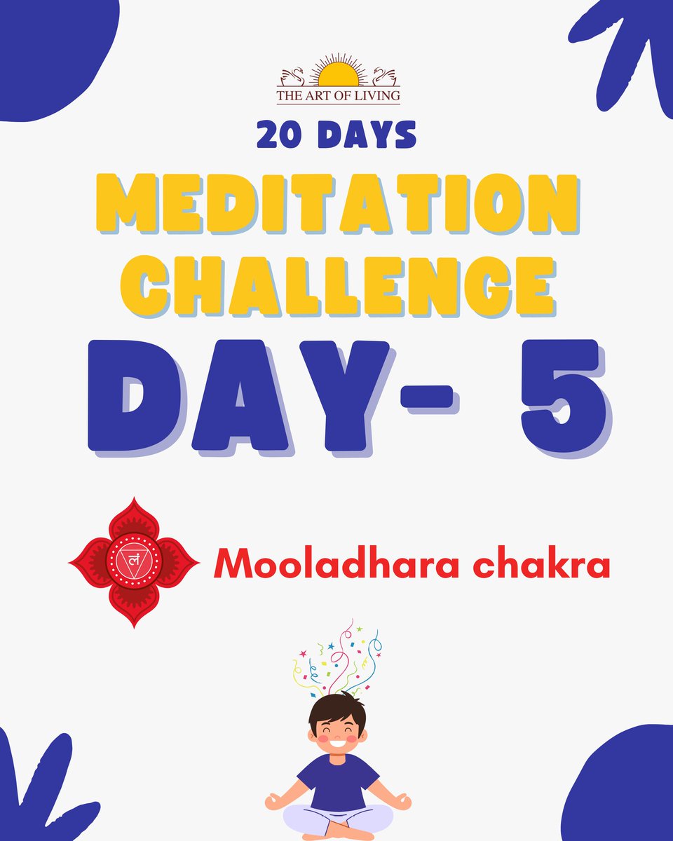 01Vinayak's tweet photo. CHAKRA SERIES

Today's meditation: Mooladhara Chakra

Benefits:
🌿 Grounding &amp; stability
💪 Boosts confidence
😌 Reduces fear &amp; anxiety
✨ Enhances energy and vitality

 *Join the Meditation Group* 👇
https://t.co/ioSXI8pAzB https://t.co/F186TGkXkh