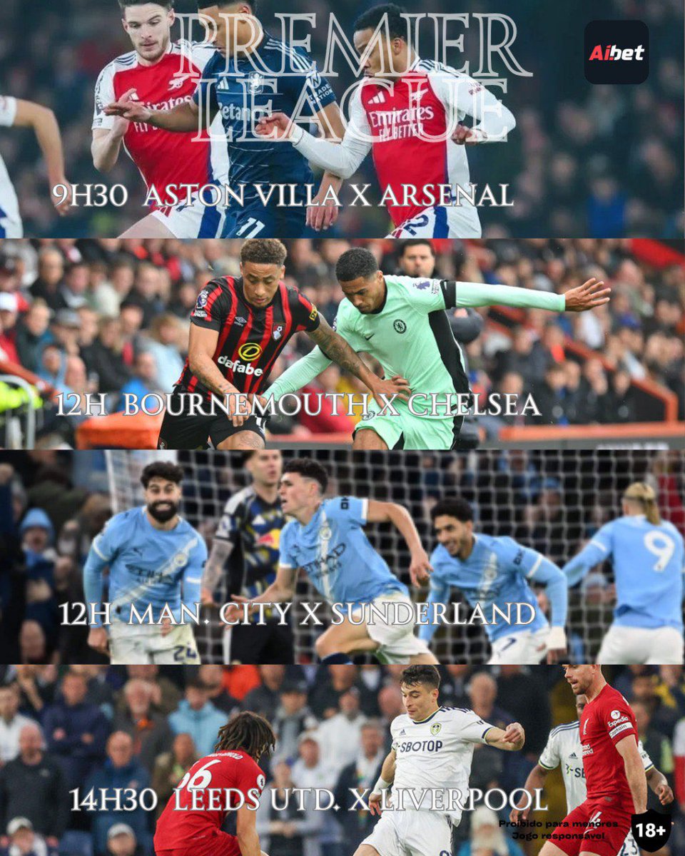 Aibet_Official's tweet photo. Sábado de Premier League chegando com uma rodada daquelas!
A agenda está recheada, times buscando espaço no topo, tentando respirar na tabela e cada confronto promete entregar intensidade do primeiro ao último minuto.

E o seu palpite fica pra quem? Vem com a gente!

#AIBet https://t.co/I5lLzfgTud