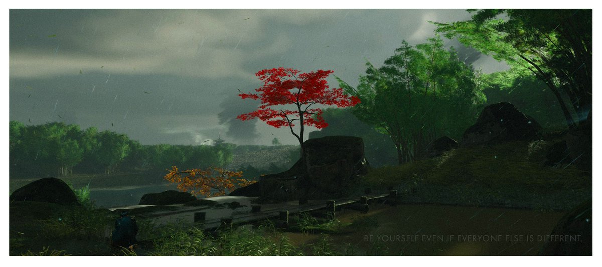 I removed the collage because it wasn't worth the attention, but this one photo...yes, it's worth your attention.

Tags :      
• #GhostOfTsushima      
• #VirtualPhotography     
• #ukrVP