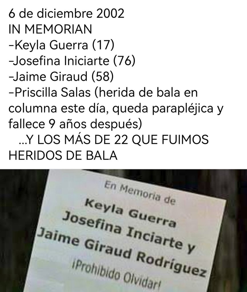 #6dic2002 #ProhibidoOlvidar #PlazaAltamira #Caracas
Ayúdenme a recordarlos #RT