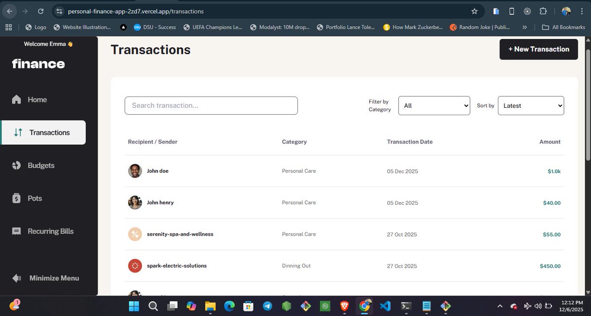 scripter_js's tweet image. Just launched the personal finance app 🥳🚀
Built over 25 days of consistent work.

- Live: personal-finance-app-2zd7.vercel.app
- Code: github.com/abubakar-sadiq…
- Idea/design by @frontendmentor