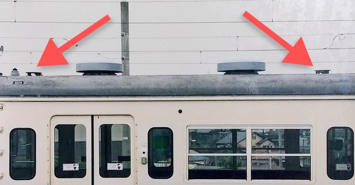 仙石線用103系といえば、何故か常磐線用無線アンテナの台座が残ってい