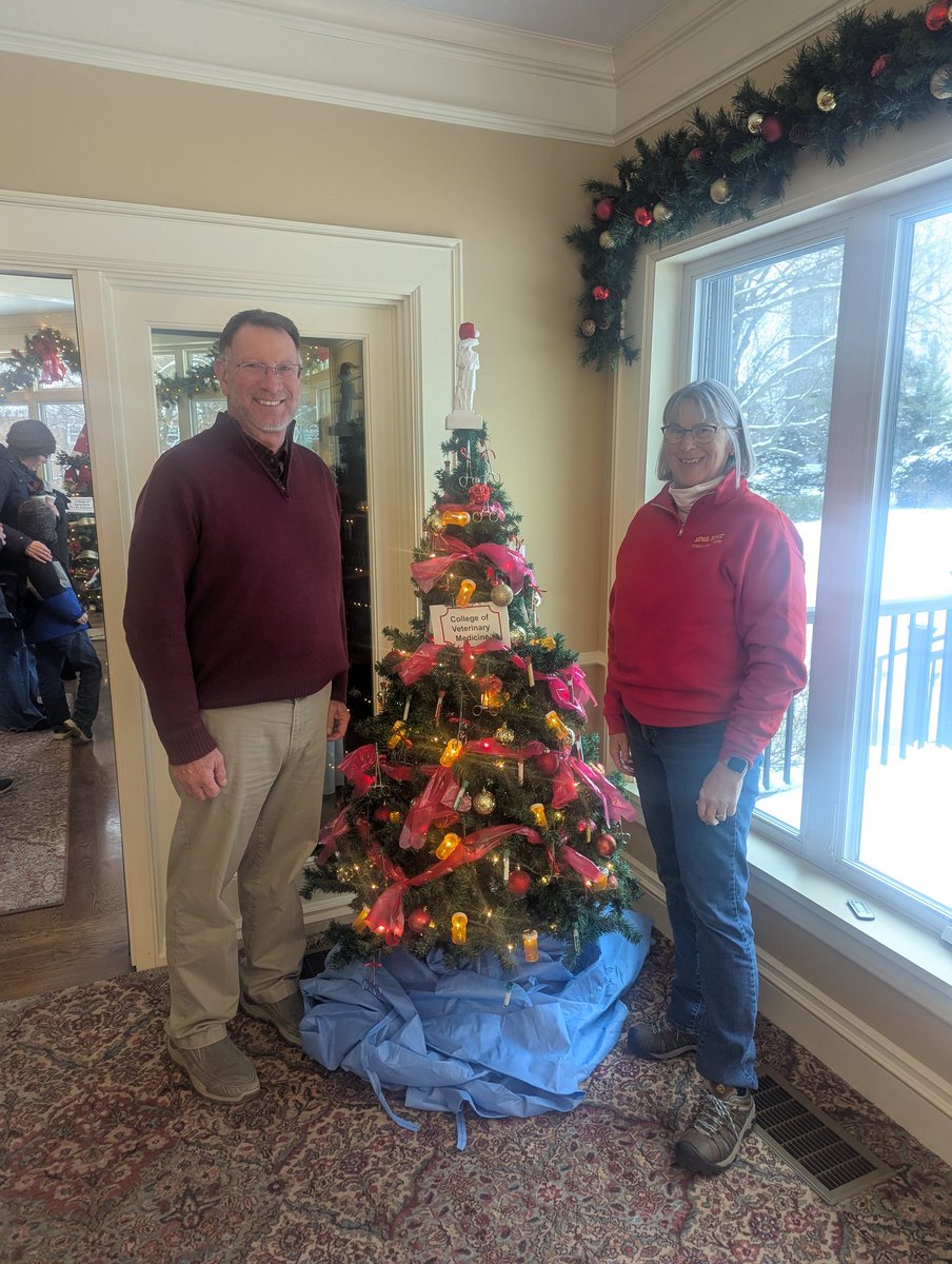 We walked around the ISU Winterfest events on campus inluding a stop at the Knoll to see the <a href="/ISUVetMed/">ISU Vet Med</a> Christmas Tree decorated by our students and included OB sleeves, blood and pill vials, surgery instruments and scrubs for the skirt. AWESOME!! #developdiscoverdeliver