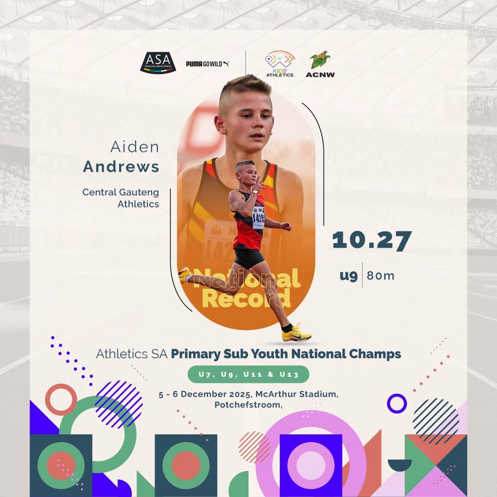 𝐇𝐄𝐀𝐓 in the HEATS 🤯

Aiden Andrews means some serious business, breaking the national record in the 80m heats 😳

#SubYouthChamps