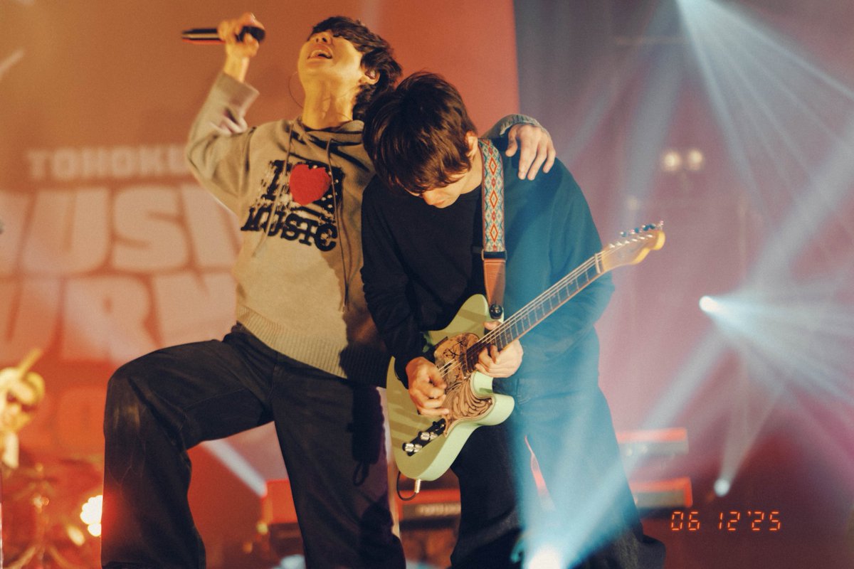 go_go_vanillas's tweet photo. 2025.12.6
夢メッセみやぎ

TOHOKU MUSIC JOURNEY 2025

3年目のTMJ！
Galileo Galileiより盟友DAIKIとのセッションも炸裂！！

東北の皆さん今年もありがとうございました！！！

#TMJ2025 https://t.co/qrzGmbQG7O