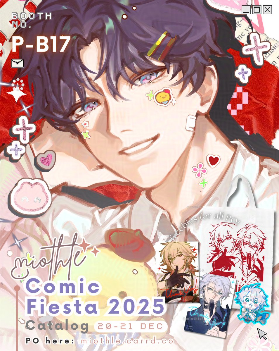 m_iothle's tweet image. [ 💗 RT appreciated! ]
hello! here's my Comic Fiesta 2025 catalogue ~

💌 Booth P-B17 "momio"
⏰ 20-21 December, Kuala Lumpur Convention Center
🧷 No Mail order, sorry! 

#ComicFiesta2025 #cf2025 
⬇️ form &amp;amp; more merchs below!