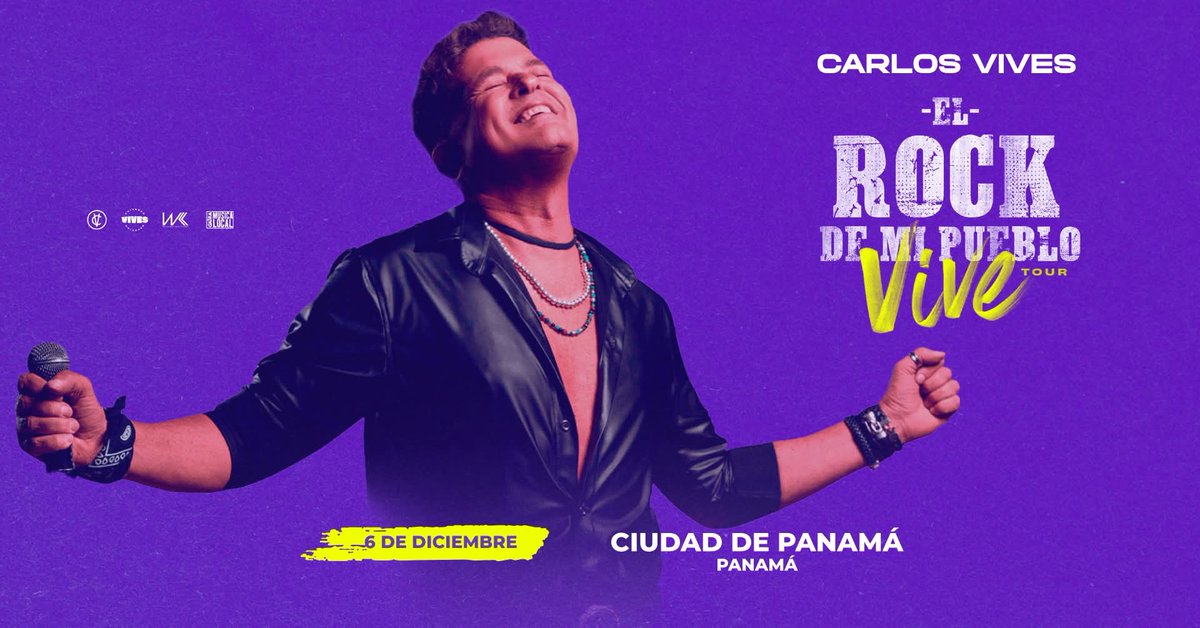 ¡Hoy es el gran día, Panamá! 🇵🇦✨
Carlos Vives vuelve a encender nuestro país con su energía y su música que siempre nos toca el alma.
¡Listos para cantar, bailar y vivir una noche inolvidable! 🎶🔥 !El Rock de mi Pueblo Vive!!

#CarlosVives #VivesEnPanamá #VivesIFC