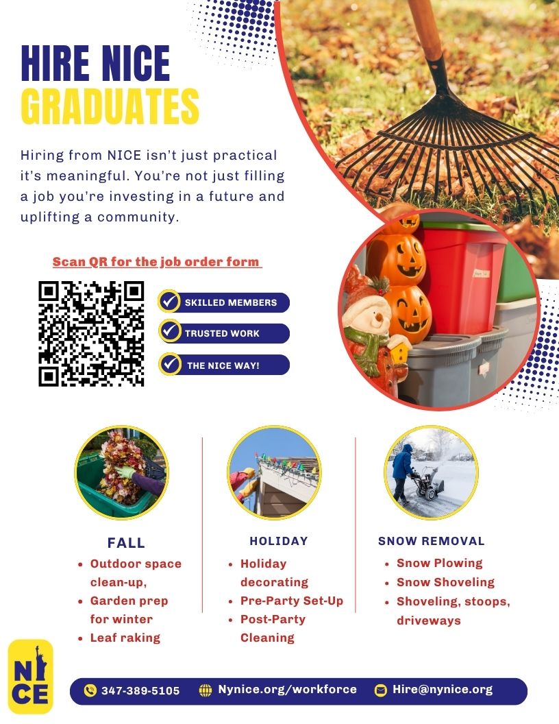 NICE4Workers's tweet photo. Need seasonal help? 🍁❄️ NICE Workers are here for fall clean-ups, holiday decor, and snow removal. Keep your home safe and beautiful with local support. Hire today!

👉 https://t.co/lD3XRO2MnC

#NICEWorkers #CommunitySupport https://t.co/iirGrY7pGG