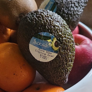 Will mir diese Avocado aus unserem Obstkorb etwas mitteilen?
