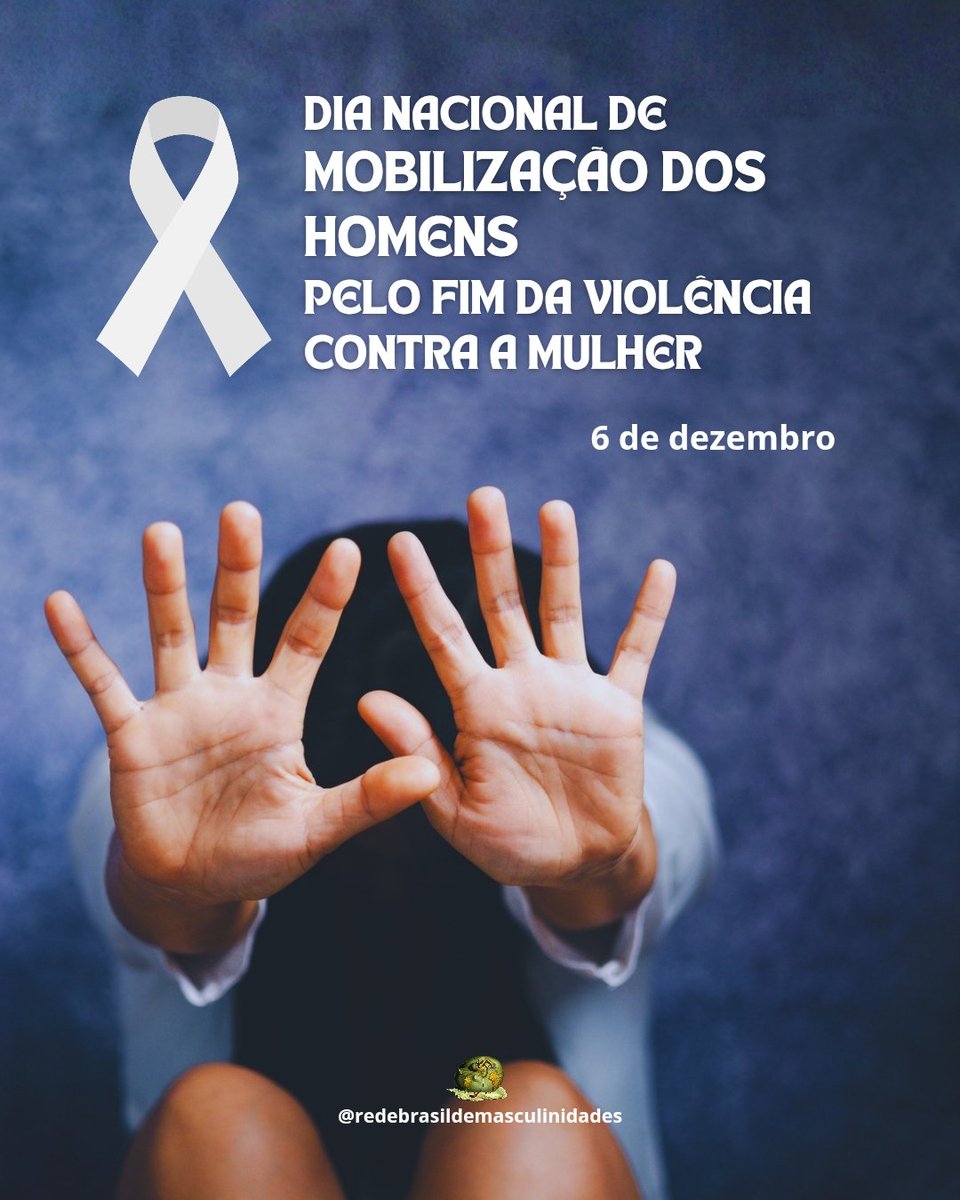 PsicomBRASIL's tweet photo. 6 de dezembro

Dia Nacional de Mobilização dos Homens 
pelo Fim da Violência contra a Mulher.

#redebrasildemasculinidades #dianacionaldemobilizacaodoshomenspelofimdaviolenciacontraamulher
#violencia #mulher #lacobranco https://t.co/YS2XcZCt0z