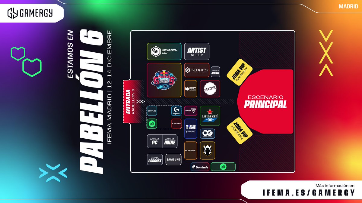 🗺️ ¡Descubre las zonas de #GAMERGY2025 con el mapa del evento! 🗺️

Qué ganas de que veáis todo lo que hemos preparado (aún queda alguna cosilla por desvelar) 🤭

📍 Pabellón 6 - <a href="/IFEMA/">IFEMA MADRID</a>, del 12 al 14 de diciembre

🎟️ ¡Corred a por vuestras entradas! ifema.es/gamergy