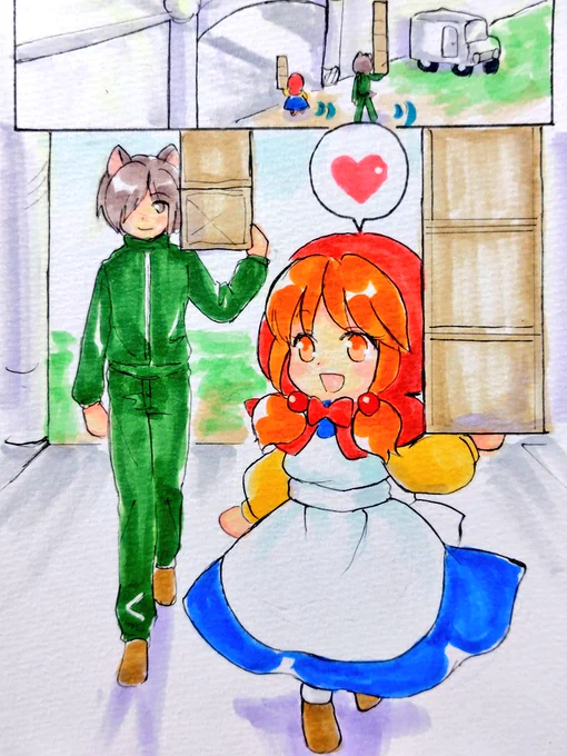 【チトセとペンダントと…】⑫〜⑮

次の日、パパと一緒に街へ訪れたチトセ👧🐻
パパと別れ、一足先にリズを探す事にします。
そこへチトセに近寄る人物が…

#イラスト
#イラスト好きな人と繋がりたい 
#オリキャラ
#一次創作
#四コマ 