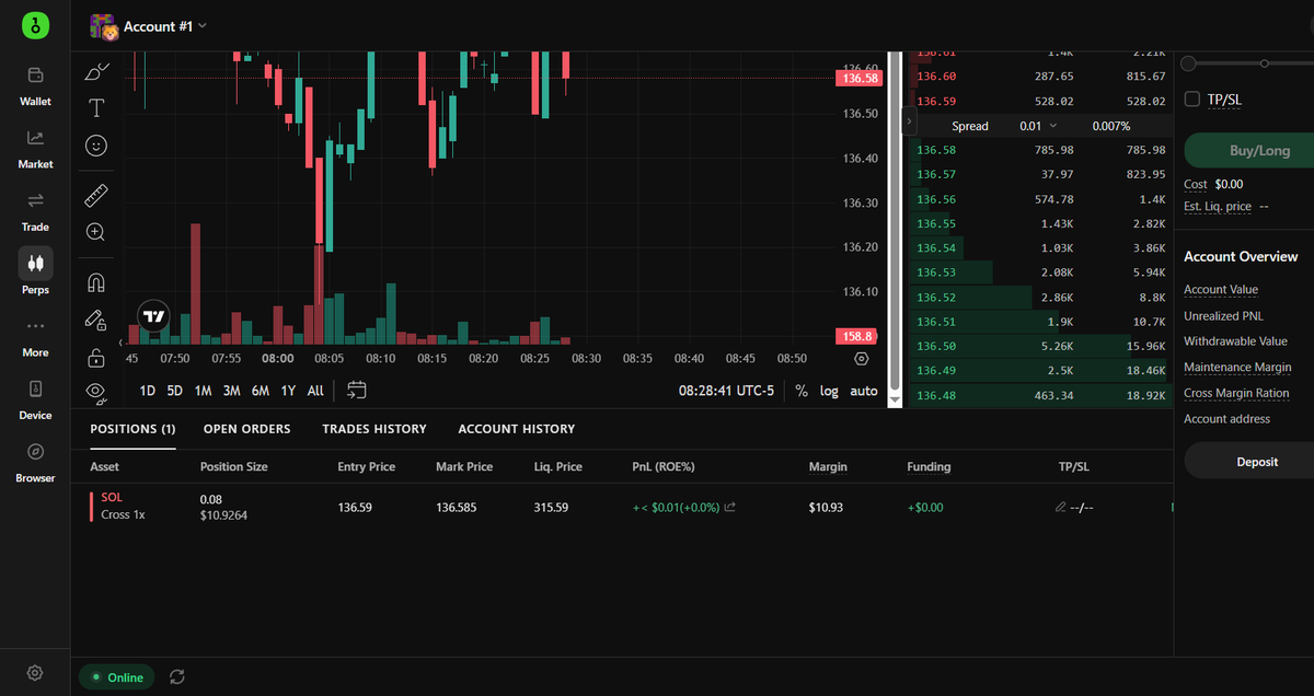 Shohan83117450's tweet photo. Tried perp trading directly in the OneKey Wallet with Hyperliquid built in and it’s honestly smooth ⚡ Fast execution, clean UI, and super easy to manage positions without switching apps. Big W for DeFi traders.
#OneKeyPerps @OneKeyHQ @OneKeyCN @OneKey_Support https://t.co/btxCjDo8Qw