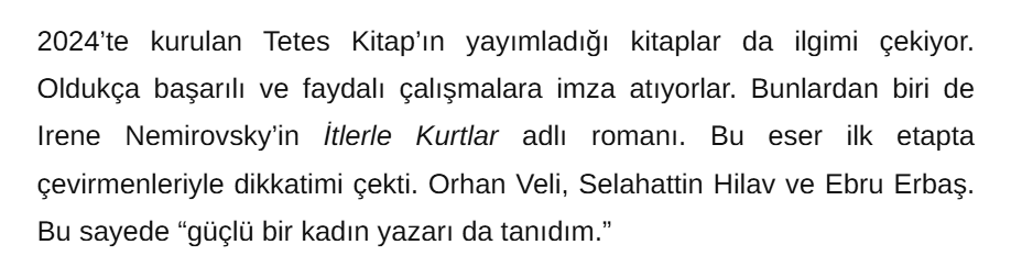 ReficaEbru's tweet photo. Teşekkürler @DIskeceli @parsomenfanzin
#IreneNemirovsky #İtlerleKurtlar #OrhanVeli #SelahattinHilav #EbruErbaş @TetesKitap
👉https://t.co/w3L3sYKfdA https://t.co/jSsdG0SVBN