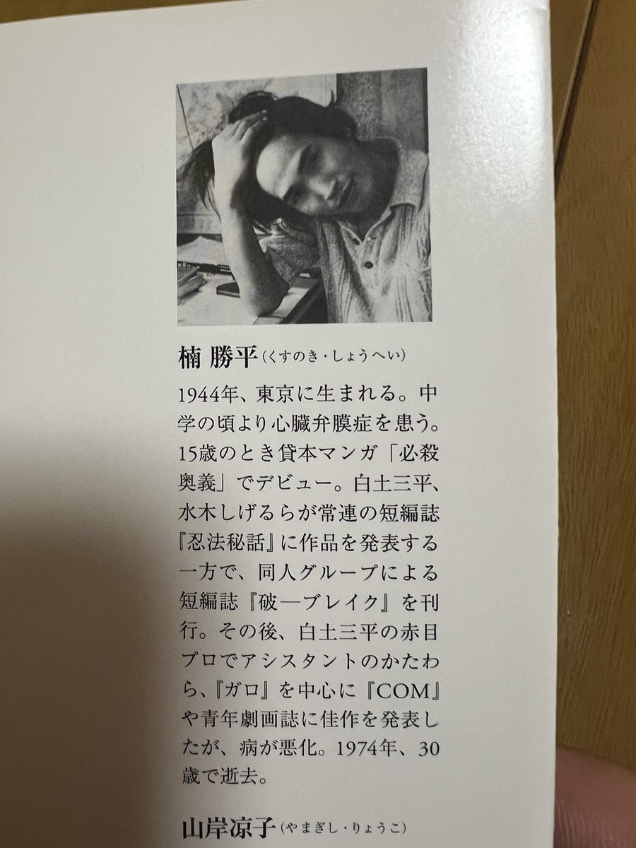 30歳の若さで亡くなった漫画家・楠勝平の選集（ちくま文庫）。氏の