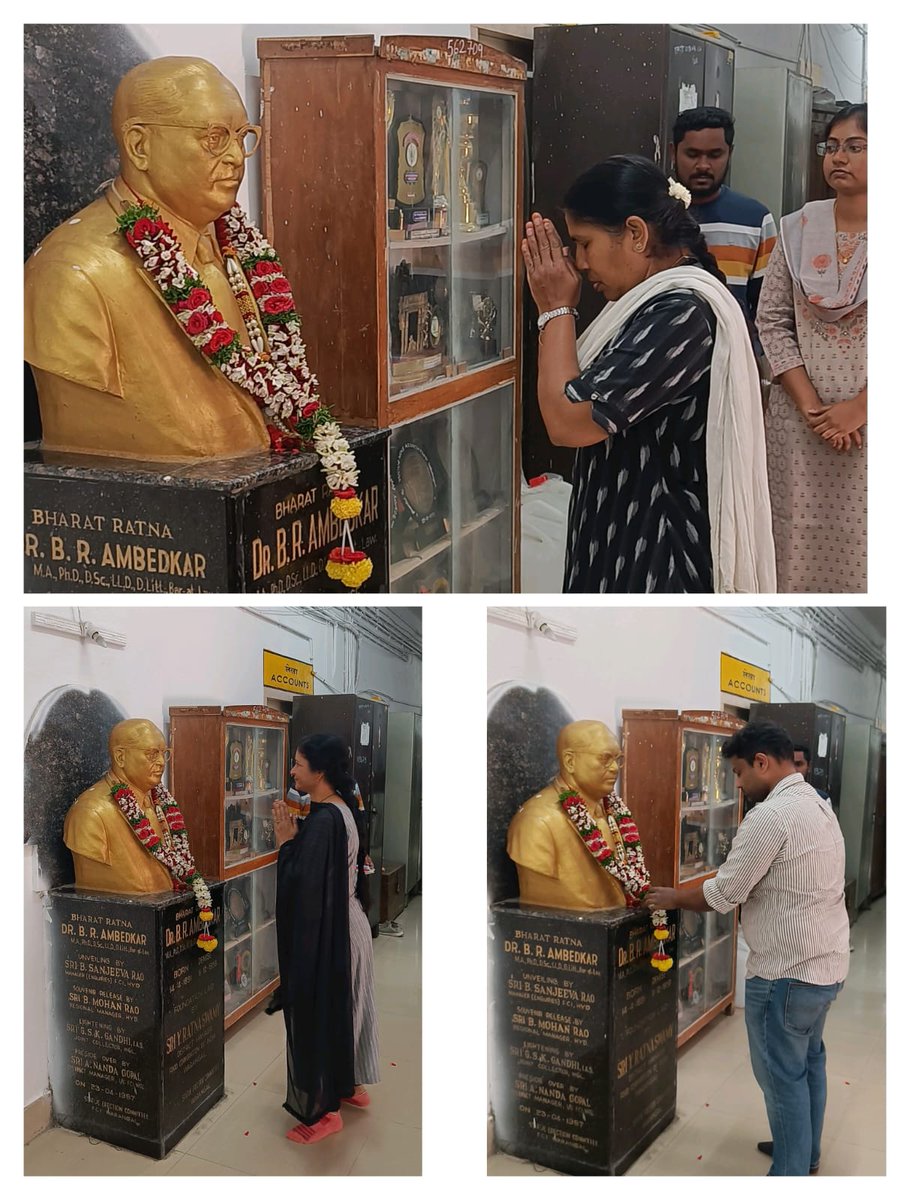 FCI DO Warangal pays homage to the architect of the Indian Constitution, Bharat Ratna Dr. B.R. Ambedkar, a visionary social reformer, on #MahaparinirvanDiwas at DO office, Highlighting his unparalleled contribution to nation-building. <a href="/FCI_India/">Food Corporation of India</a> <a href="/fcisouthzone_pr/">FCI ZO South</a> <a href="/Fci_Telangana/">FCI_Telangana</a>