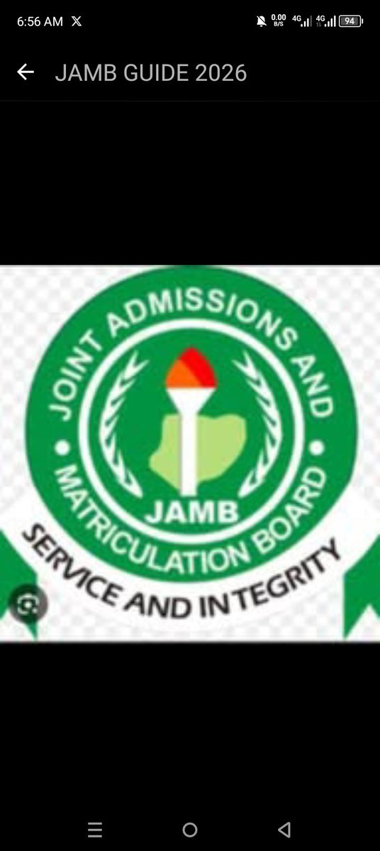Emmy_jack65's tweet photo. Are you or any of your loved ones sitting for
JAMB 2026 examination?
quickly share and follow this channel for
JAMB past questions and answer.
#explore

https://t.co/qNCzECCNqd https://t.co/Ls9Urt2HxE