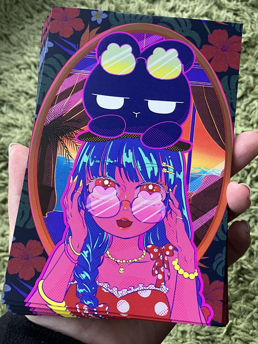 luutamn's tweet photo. 家に帰ったら今回のえがくりえいとに出す予定だったRGB印刷のポストカードが届いてました😭
思ってたより出来が良い😭持って行きたかったァ〜〜〜次回参加するイベントに持っていきます😭 https://t.co/VmIpfwjcOg