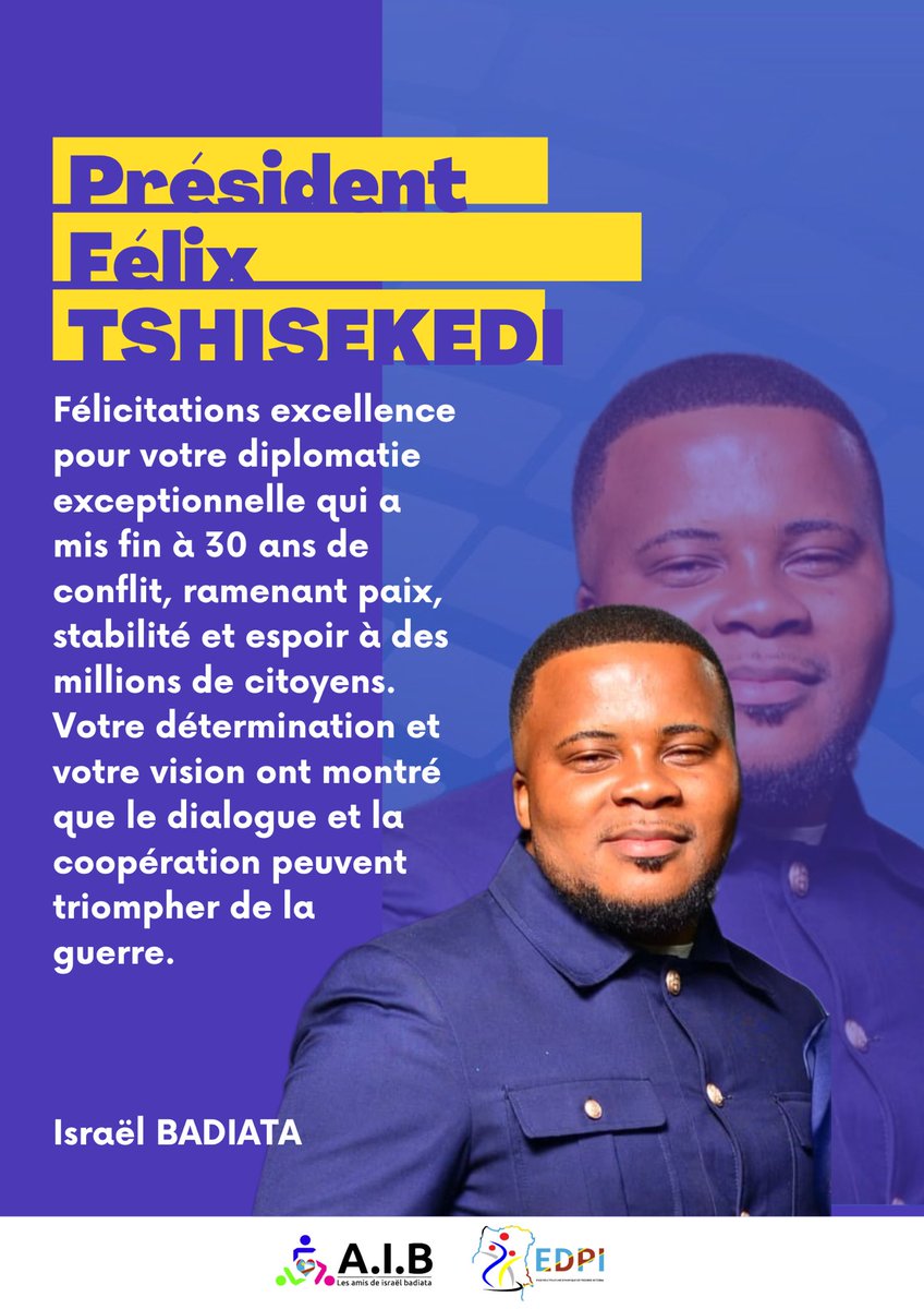 BadiataIsra's tweet photo. @Presidence_RDC @PrimatureRDC @RDC_Minafet 
#DIPLOMATIE #BETON🔥 https://t.co/tfYblLzyo4
