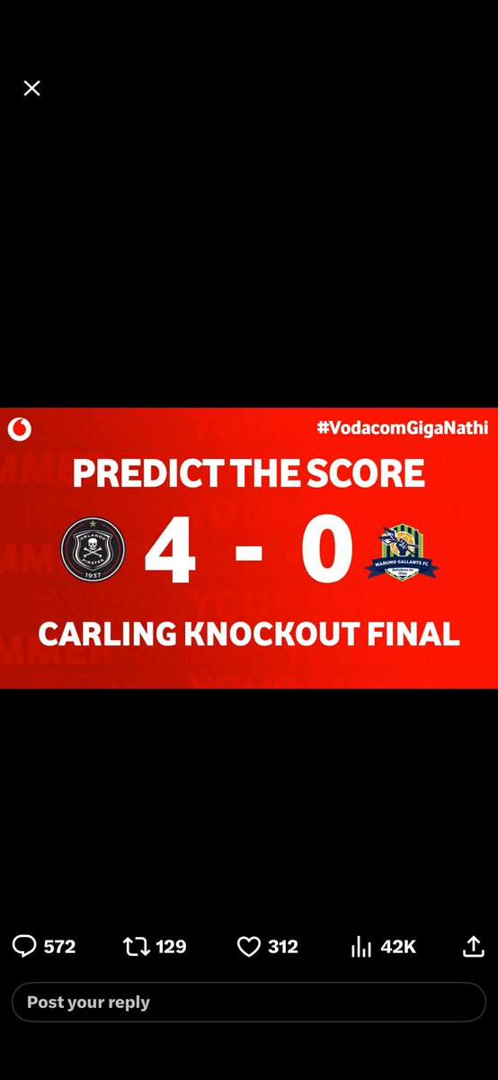 BlyErol's tweet photo. @Vodacom @orlandopirate @_Marumogallants #VodacomGiganathi @vodacom https://t.co/jcjrWwyflf