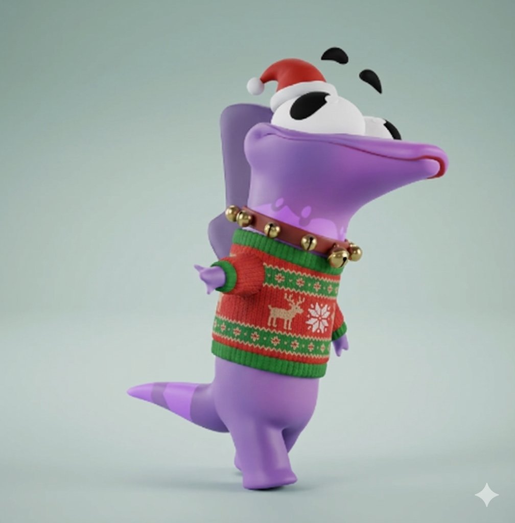 Snarflin ready for christmas party with <a href="/Claynosaurz/">Claynosaurz</a>