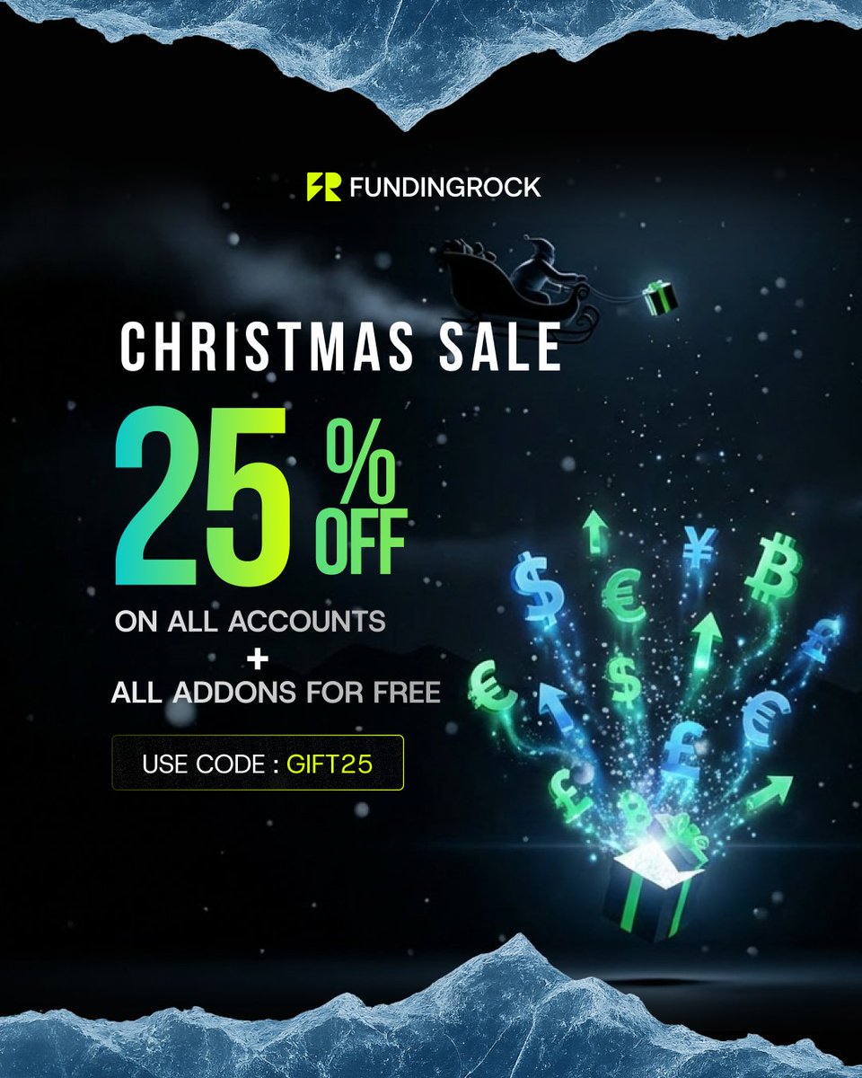 GM
Christmas Alert! 🎁
We're offering 25% OFF all accounts plus all add-ons FREE!

✨ Express Payouts
✨ 1:50 on Commodities

Unlock more trading power this holiday season.

💥 Use code: GIFT25

linktr.ee/Fundingrock