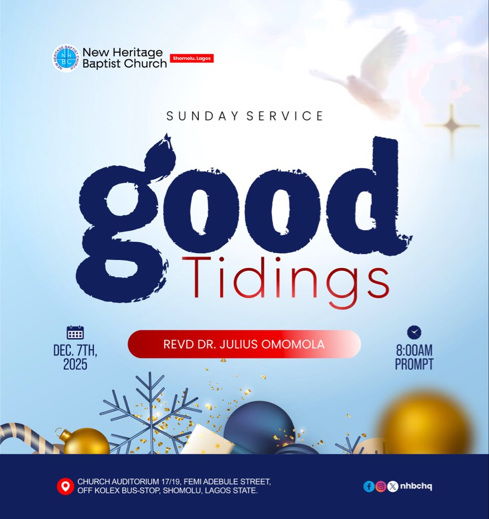 Heaven still declares: Good Tidings of great joy! 

Join us for a glorious Service where we reflect on the hope that Jesus brings peace for troubled hearts and joy for every home.

Come and celebrate the King who brings good news to all. 

We look forward to worshipping with you!