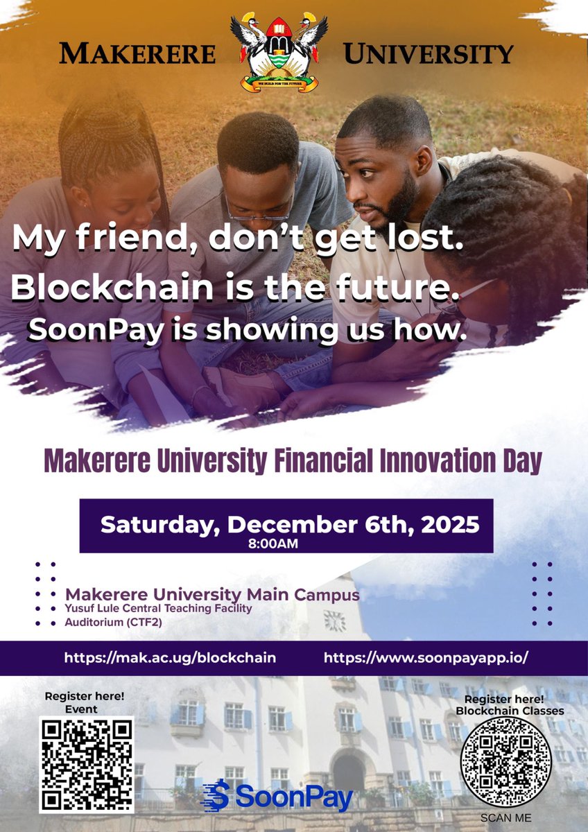 TooMuchDora's tweet photo. The Makerere Innovation Day is here ….

Ready to learn more about Block Chain and Soon Pay App with the partnership of @nssfug and @PrudentialUG .

#SoonPay https://t.co/06g9XLc2q5
