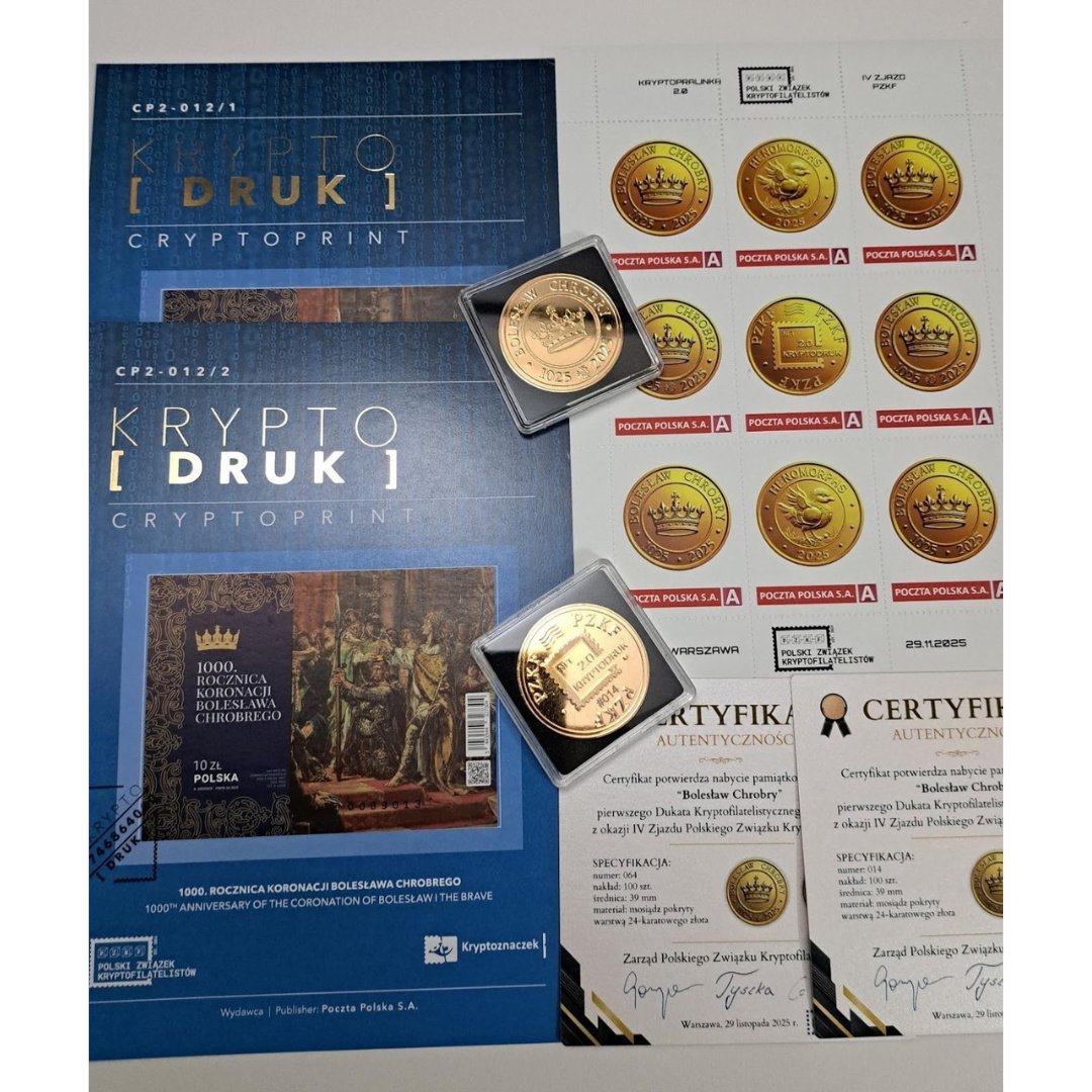 📢 Zapraszamy na stronę PZKF

Opublikowaliśmy relację z IV Zjazdu PZKF w Warszawie oraz plan wydawnictw kryptofilatelistycznych na 2026 rok.

Na Zjeździe zostały przyznane wyróżnienia Herosa Kryptofilatelistyki🏆. Gratulujemy nagrodzonym! 👏

Plan emisji na 2026:

🔹 Q1: