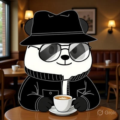 Nessus369's tweet photo. Panda detective on coffee break watching the world, one sip at a time. $PANDU family knows the quiet moments count. πΌβπ΅οΈββοΈ
#PANDU #PandaArmy #Solana #CafeVibes #PandaDetective #CryptoCommunity #PandaVibes #Memecoin #CoffeeBreak https://t.co/7HU9wzlyEe