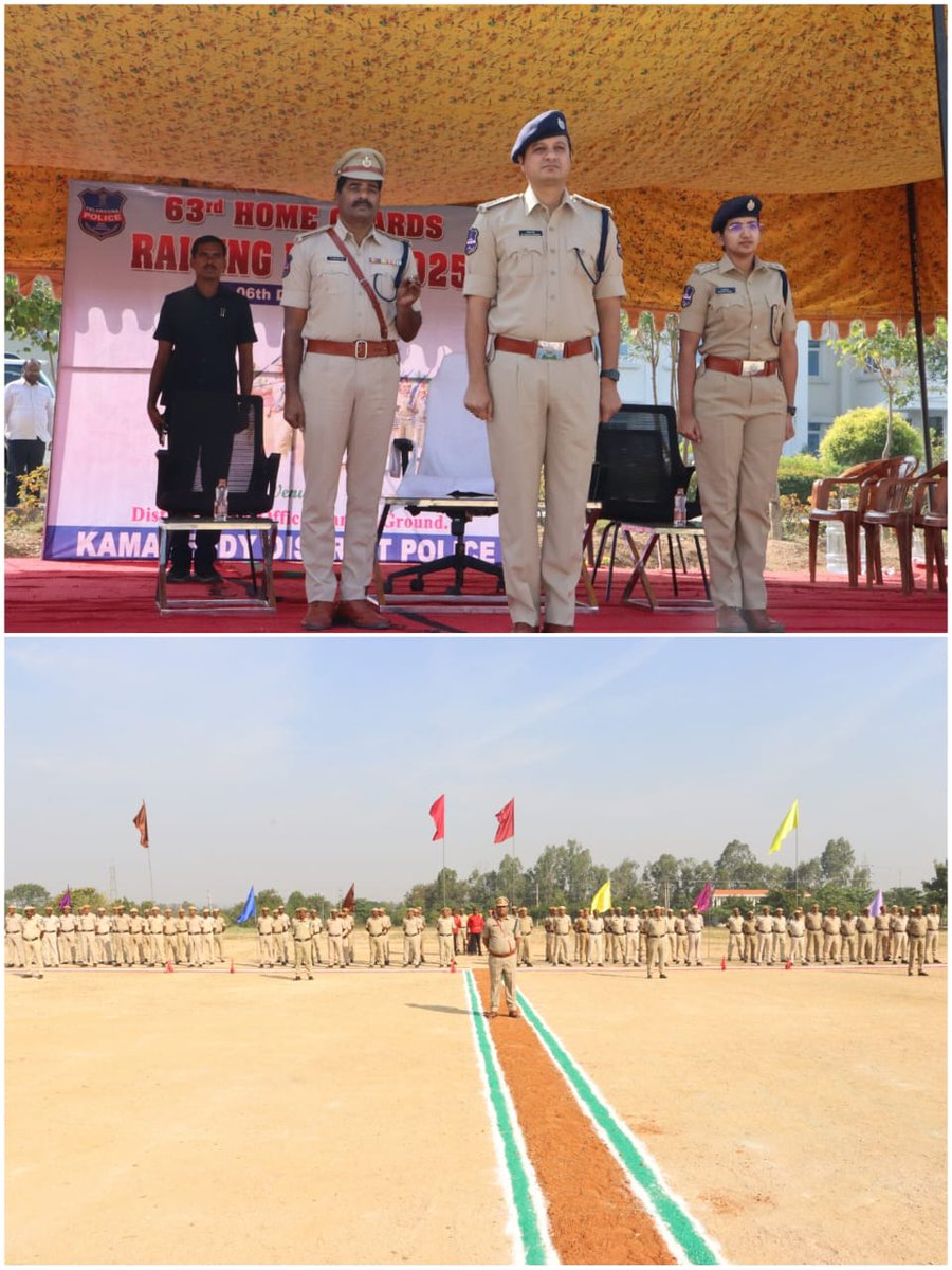 sp_kamareddy's tweet photo. 63వ హోమ్ గార్డ్స్ దినోత్సవం
ఎస్పీ రాజేష్ చంద్ర IPS పరేడ్‌లో గౌరవ వందనం స్వీకరించి శుభాకాంక్షలు తెలిపారు.
🔹అమూల్య సేవలకు అభినందనలు
🔹ఉత్తమ సేవలకు ప్రశంస పత్రాలు
🔹చనిపోయిన హోమ్ గార్డ్ కుటుంబానికి 5 లక్షలు  
🔹హెల్త్ ఇన్షూరెన్స్ 
👉 హోమ్ గార్డ్స్ సంక్షేమం మా ప్రాధాన్యం— ఎస్పీ గారు https://t.co/aalcMap44k