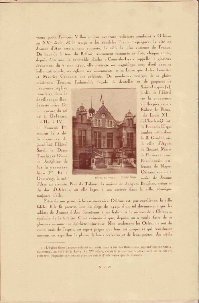 06 décembre 1927 Orléans
Restaurant Jeanne d'Arc Place du Matroi
Propriétaire: M. Marcel Entwistle
Chef de cuisine: Jean Bisserie

Andouillette d'Orléans grillée
Quenelles de Brochet de Loire à la Rigault
Poulet sauté à l'Orléanaise
Petits Pois d'Olivet
Pâté de Lièvre de Sologne